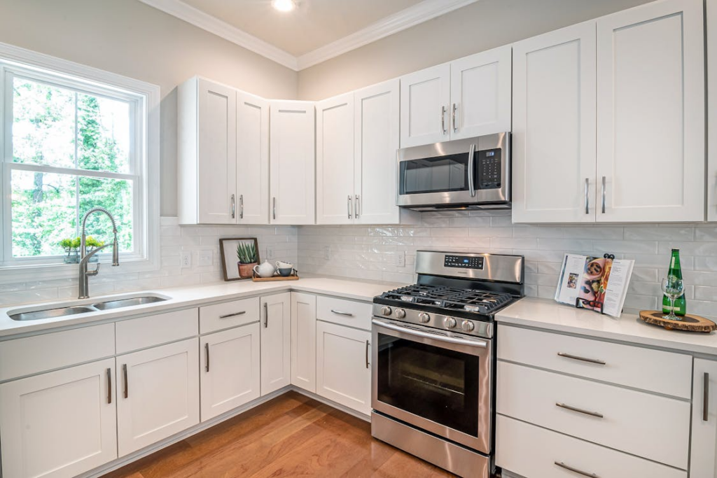 Completed kitchen illustrating the final stage of a full kitchen remodel timeline